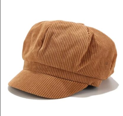 Cotton Corduroy Newsboy Cap - Image 7