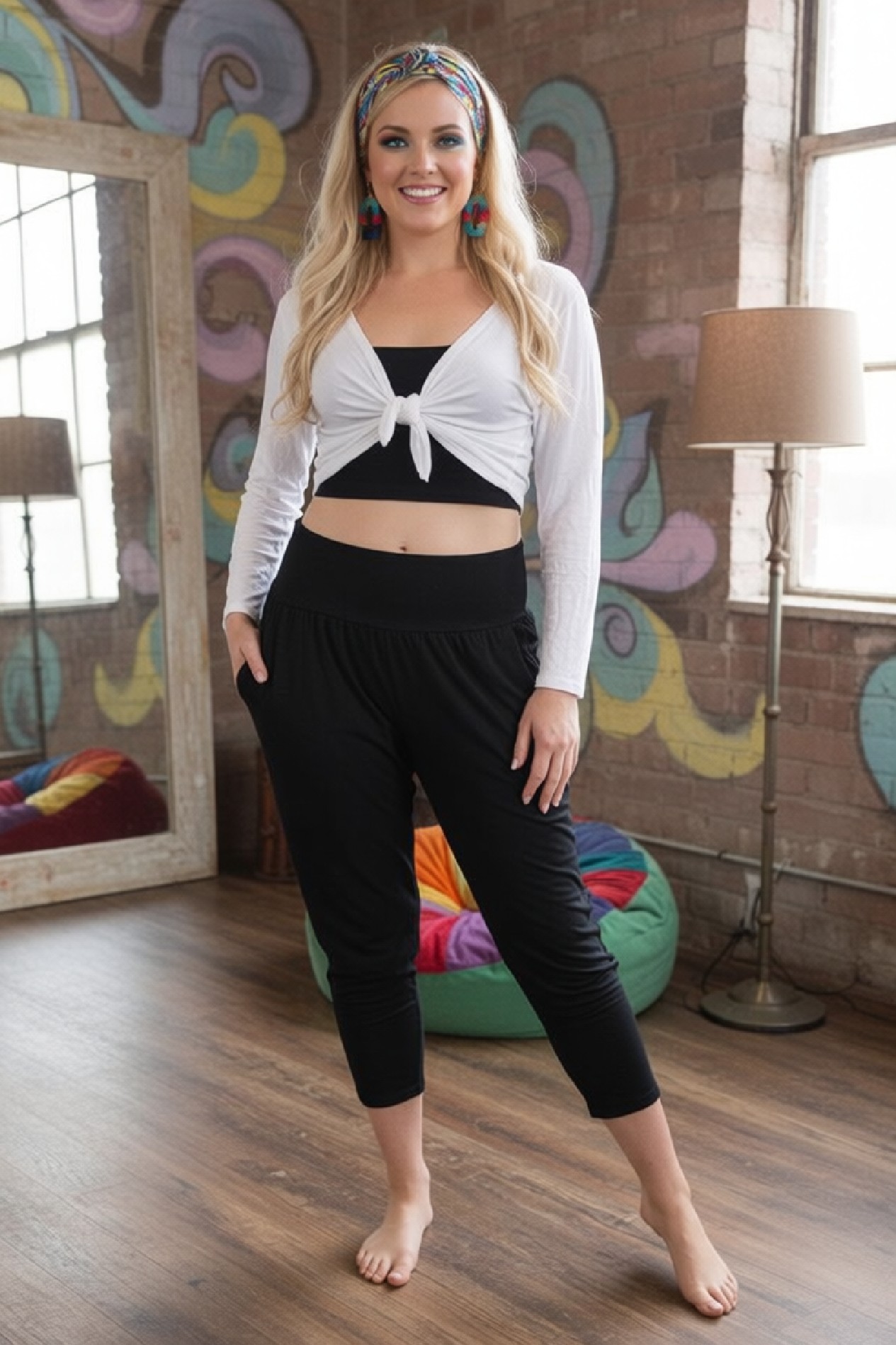 Jersey Harem Jogger Pants - Image 2
