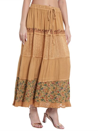 Floral Inset Tier Skirt - Image 11