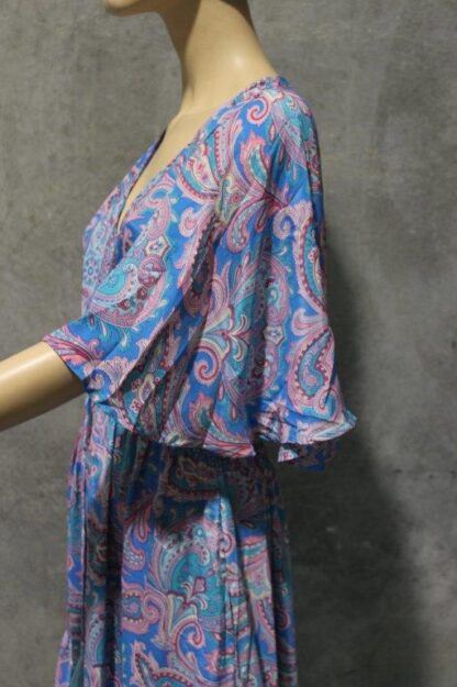 Artsilk Sari Maxi Dress w Lace Up Bodice and Pockets BEAUTIFUL NEW PRINTS! - Image 16
