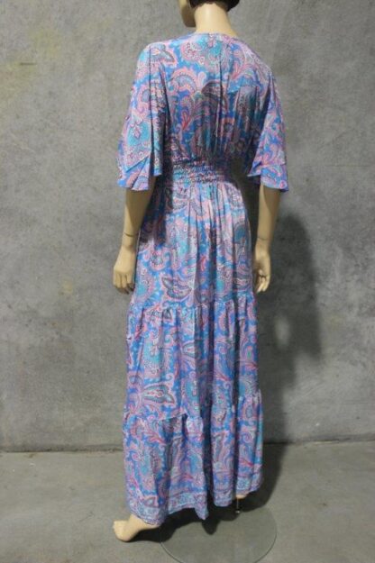 Artsilk Sari Maxi Dress w Lace Up Bodice and Pockets BEAUTIFUL NEW PRINTS! - Image 14