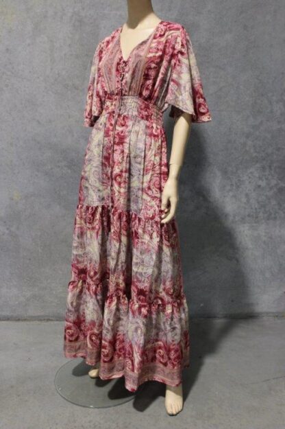Artsilk Sari Maxi Dress w Lace Up Bodice and Pockets BEAUTIFUL NEW PRINTS! - Image 13