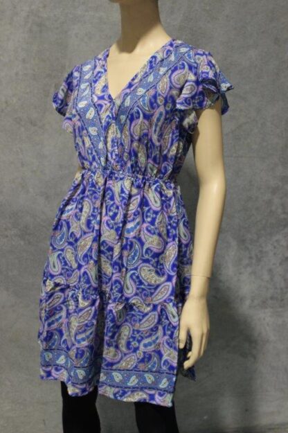 Artsilk Sari Short Dress w Crossover Bodice NEW PRINTS! - Image 7
