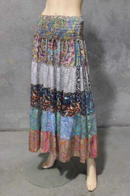 Artsilk Sari Shirred Tier Skirt 6 TIER - Image 7