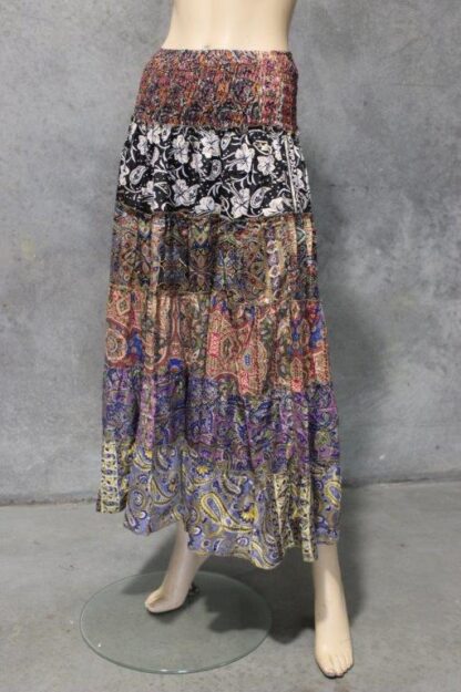 Artsilk Sari Shirred Tier Skirt 6 TIER - Image 9
