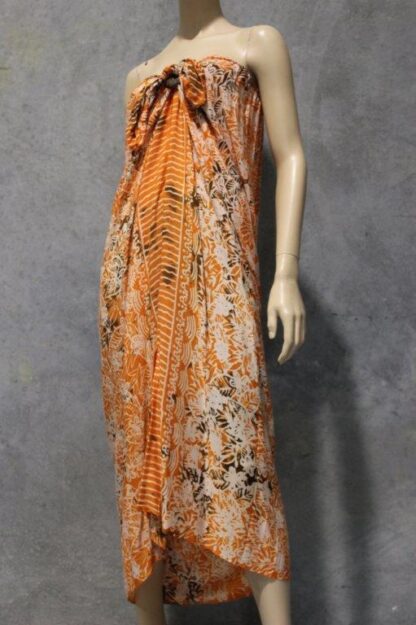 Wax Batik Tie Up Sarong Dress w Elastic