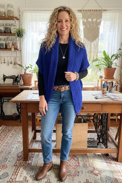 CN1 Reversible Fluffy Shrug- Wear upside down for 2 looks - Image 2
