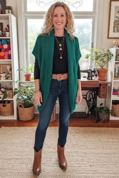 CN1 Reversible Fluffy Shrug- Wear upside down for 2 looks