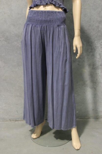 Shirred Wide Leg Rayon Pants BLACK NOW AVAIL! - Image 3