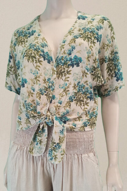 Cottage Crepe Tie Up Top w Buttons NOW IN 5 PRINTS - Image 2