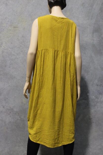 Patch Tulip Rough Cotton Dress w Pockets - Image 9