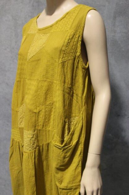 Patch Tulip Rough Cotton Dress w Pockets - Image 8