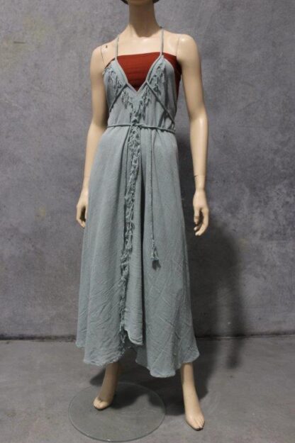 Ramie Fringed Halter Dress - Image 10