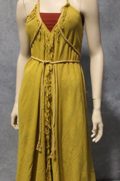 Ramie Fringed Halter Dress - Image 7