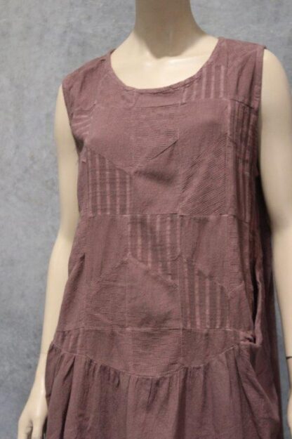 Patch Tulip Rough Cotton Dress w Pockets - Image 4