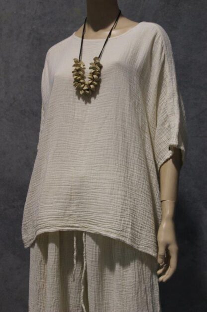 Cheesecloth Square Top W Button Trim - Image 9