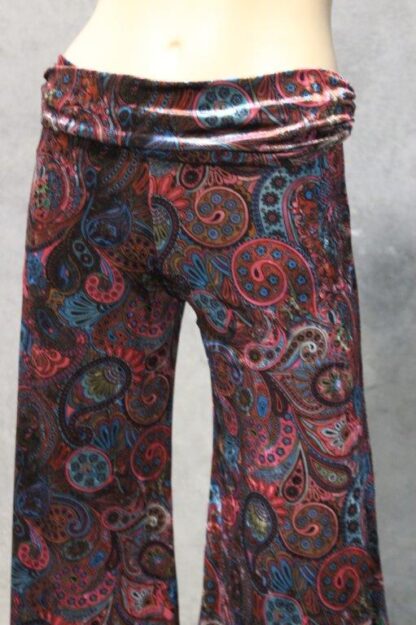 Mod Stretch Velour Yoga Flares 4402 Style (Paisley) - Image 6