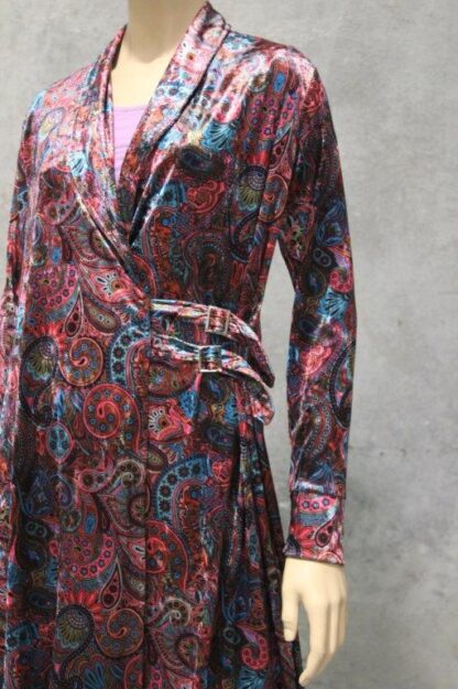 Mod Stretch Velour Belted Jacket (Paisley) - Image 8