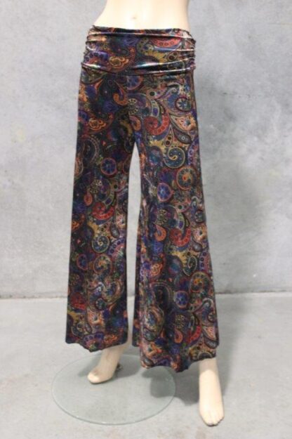 Mod Stretch Velour Yoga Flares 4402 Style (Paisley)