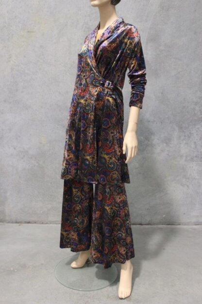 Mod Stretch Velour Belted Jacket (Paisley) - Image 7