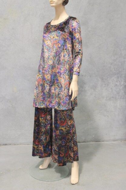 Mod Stretch Velour Yoga Flares 4402 Style (Paisley) - Image 8