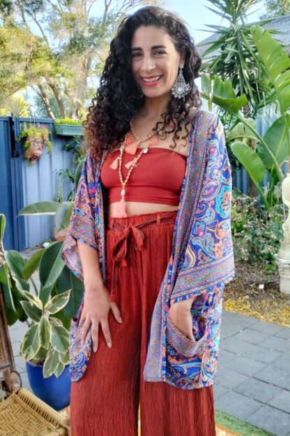 ARTSILK Kimono Mid Length w Pockets BEAUTIFUL NEW PRINTS!