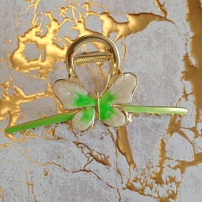 Enamel Gold Butterfly Hairclip - Image 4