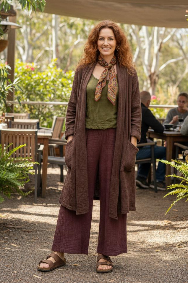 Cotton Cheesecloth Midi jacket w Pockets
