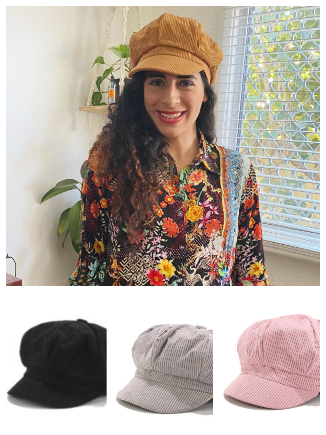 Cotton Corduroy Newsboy Cap BACK IN 3 COLOURS! - Image 3