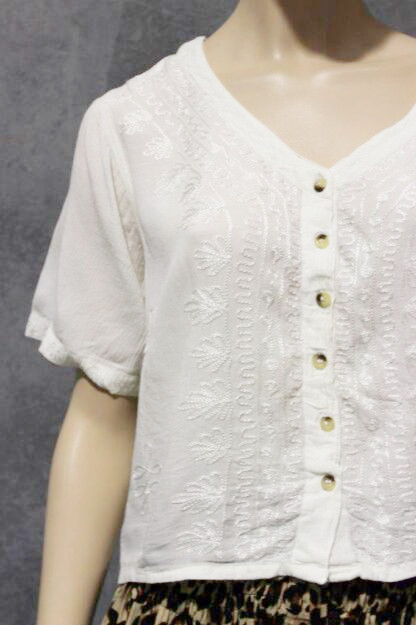 Cropped Crepe Button Top TOPPED UP COLS! - Image 23