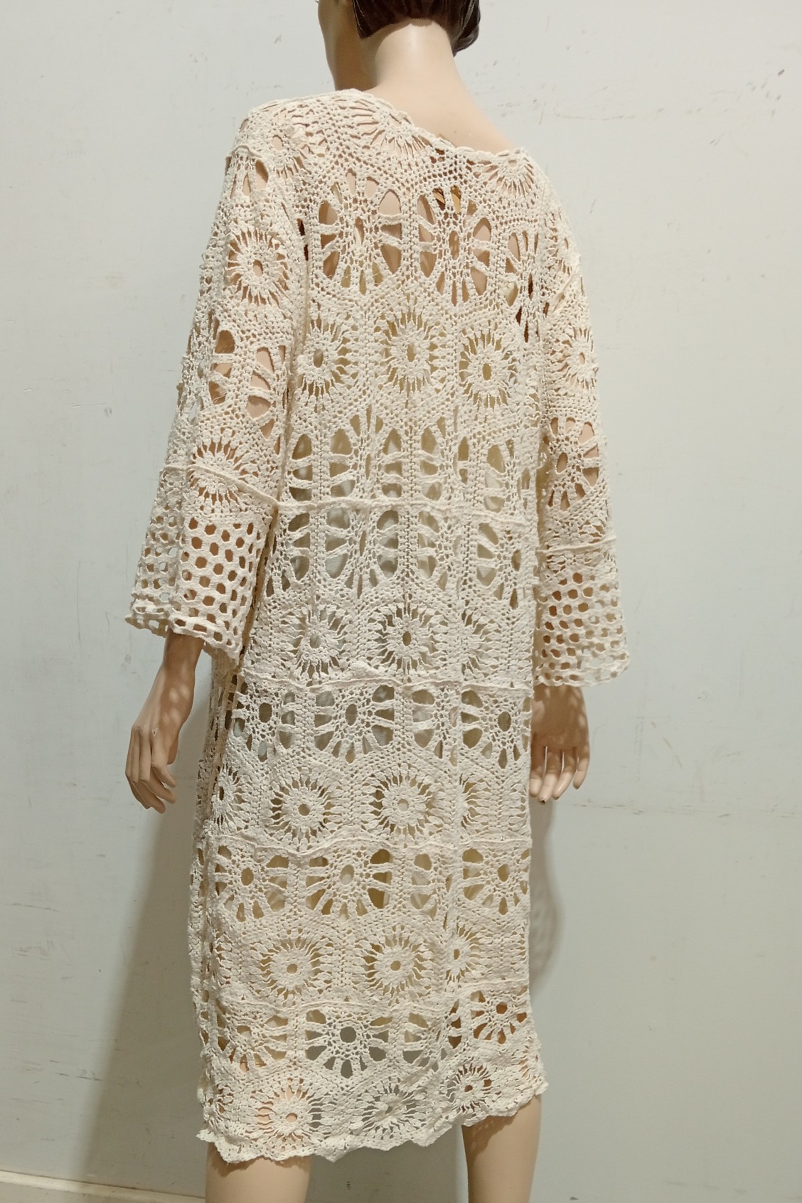 Crochet Cardi w Bell Sleeves MIDI - Image 5