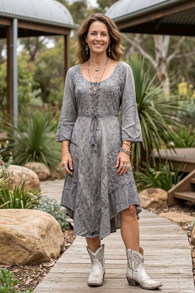 Lace Up Stevie Dress Long Sleeves NEW COLS ADDED!