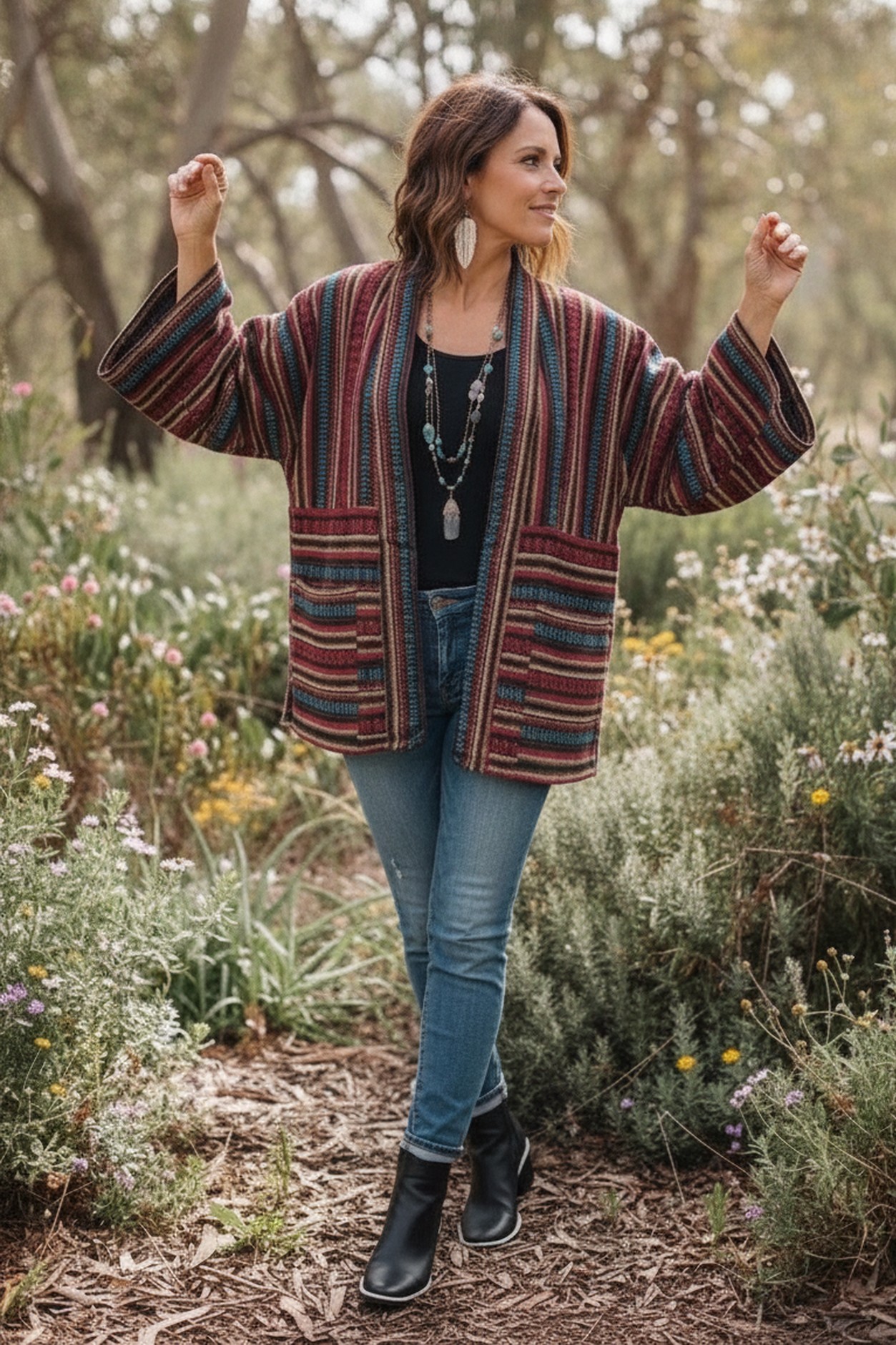 Dhurry Stripe Cotton Utkara Kimono NEW COLOURS IN STOCK!