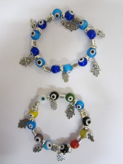 Evil Eye Beads Charm Bracelet