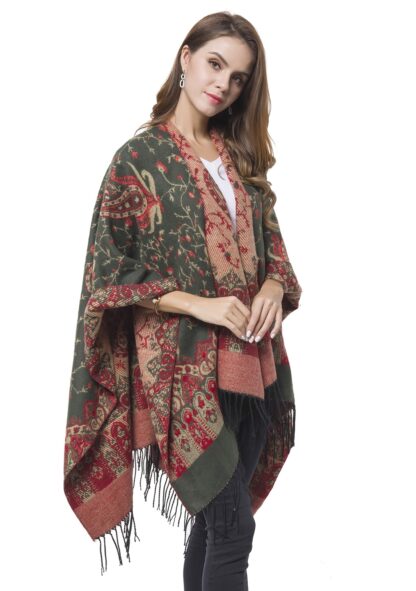 Paisley Reversible Ruana