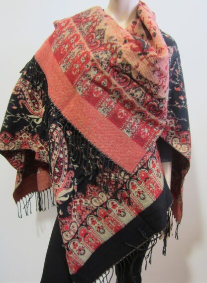 Paisley Reversible Ruana