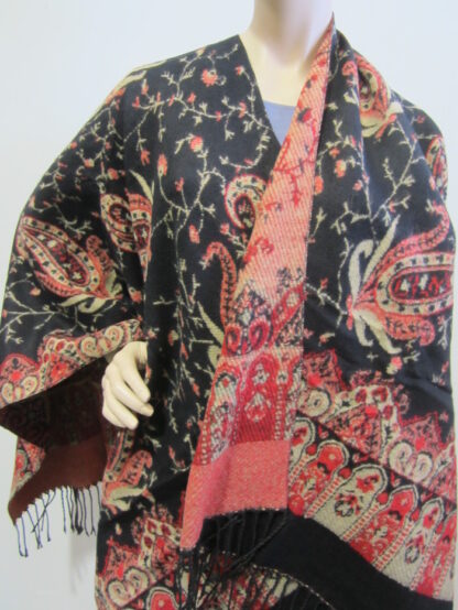 Paisley Reversible Ruana