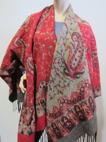 Paisley Reversible Ruana