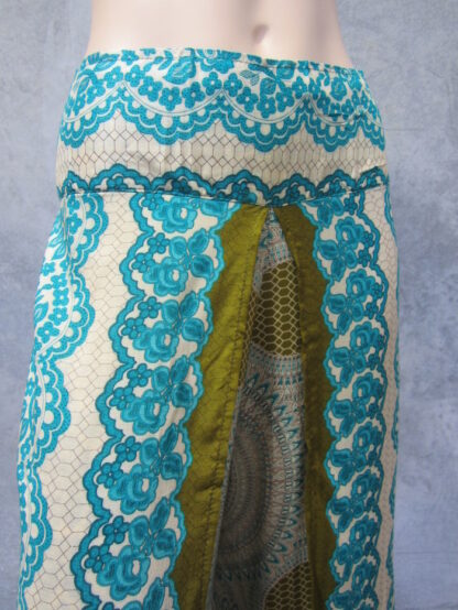 Rayon Doily Print Panel Pant