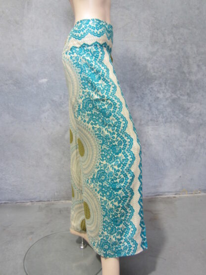 Rayon Doily Print Panel Pant