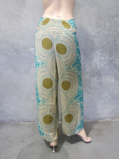 Rayon Doily Print Panel Pant