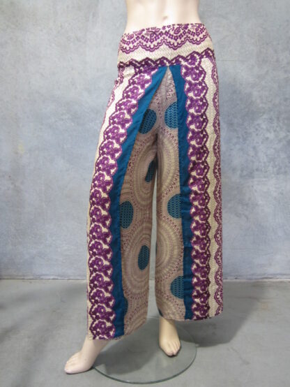 Rayon Doily Print Panel Pant