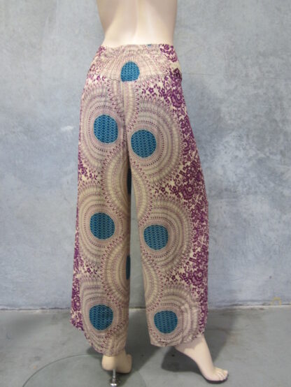Rayon Doily Print Panel Pant