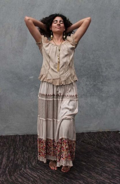 A/W Tier Skirt Jaquard ONLY SILVER LEFT.
