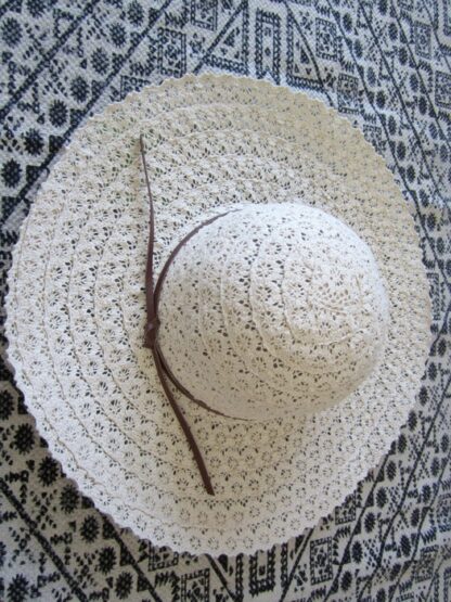 Crochet Lace Striped Hat