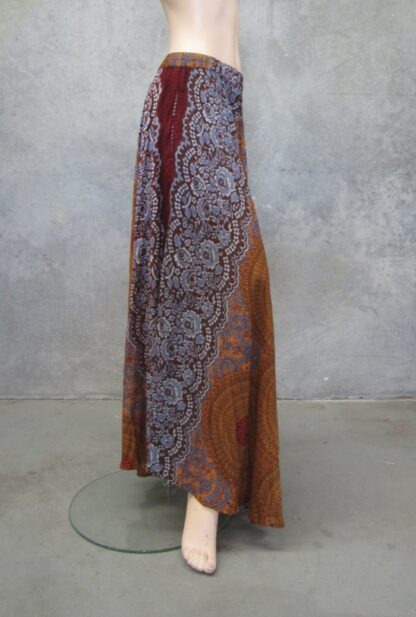 Doily Boho Button Maxi Skirt