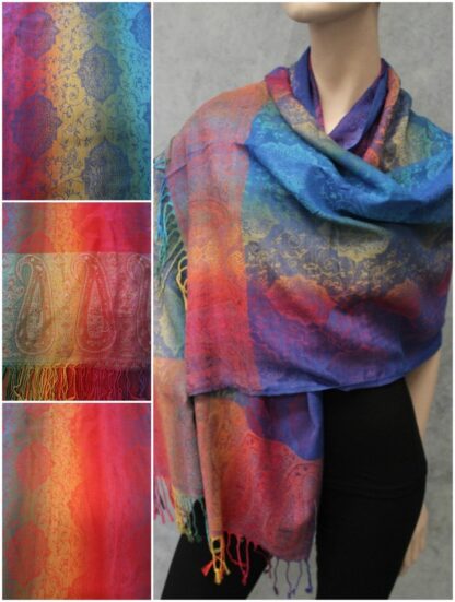 Rainbow Paisley Stole