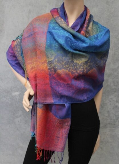 Rainbow Paisley Stole