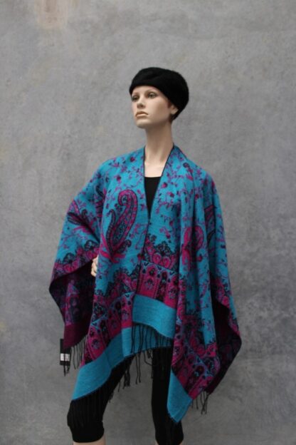 Paisley Reversible Ruana