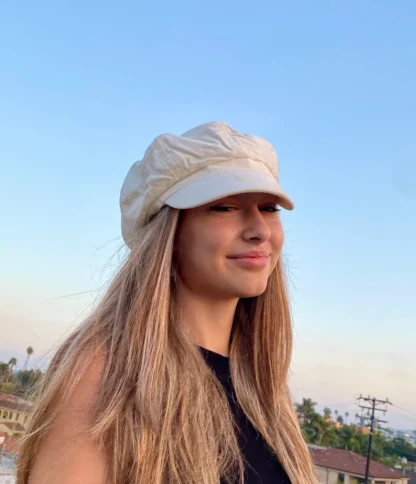 Cotton Corduroy Newsboy Cap